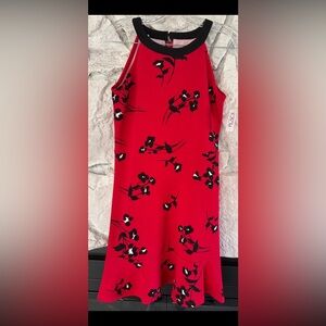 The Children’s Place | Girl’s Sleeveless Floral Red & Black Dress, Size 16, NWT
